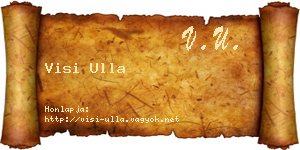 Visi Ulla névjegykártya